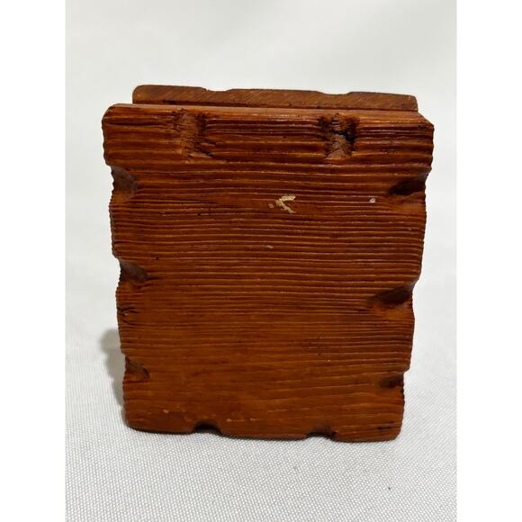 Vintage Beautifully hand carved Wooden Matchbox Holder Box Gran Canaria travel - Picture 4 of 12